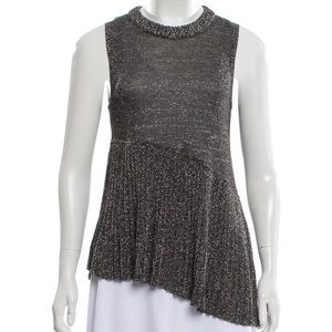 White Warren metallic peplum top!